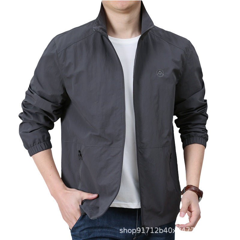 Men's transitional jacket with high collar and elastic cuffs Lune London