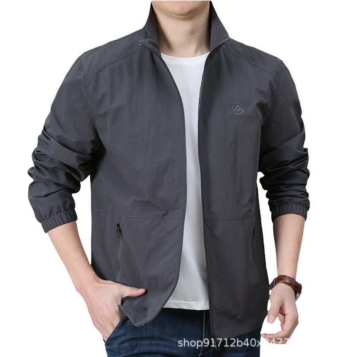 Men's transitional jacket with high collar and elastic cuffs Lune London