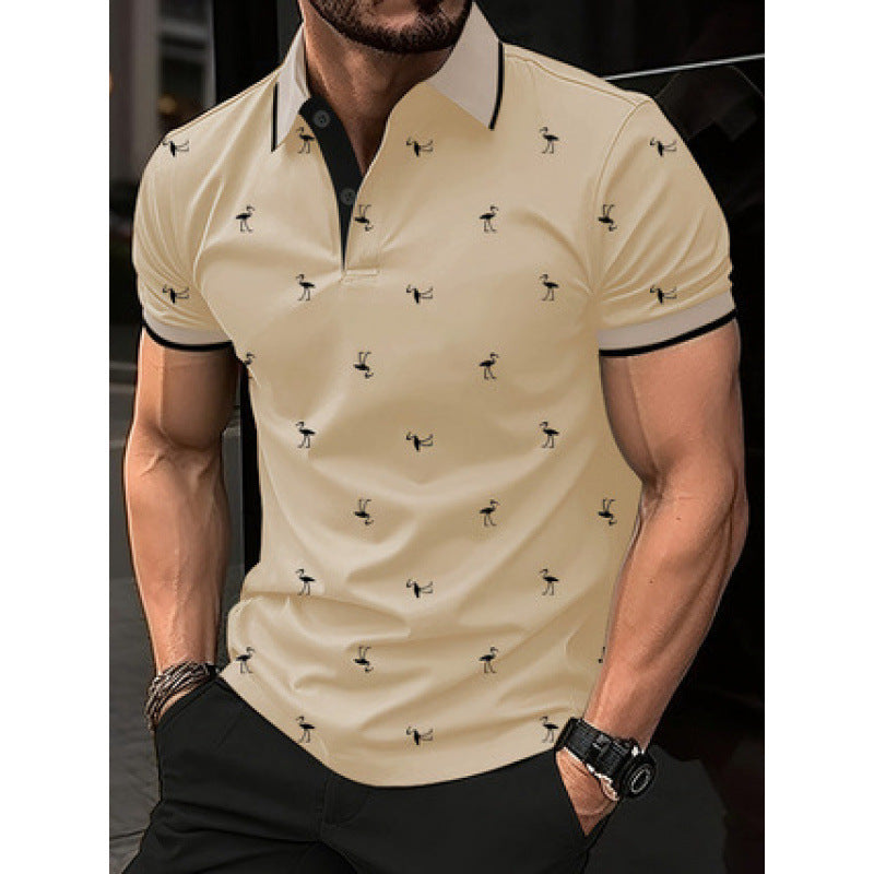Lune London men's printed leisure polo shirt