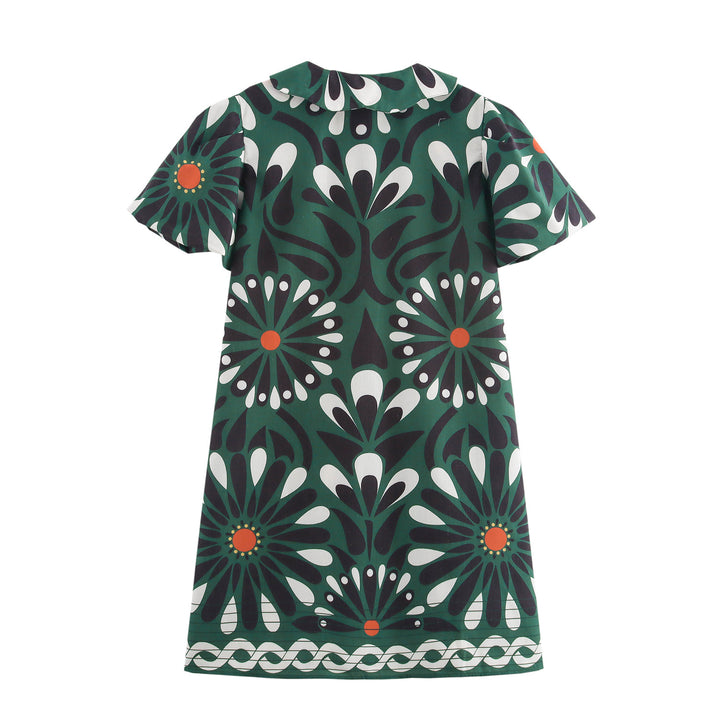 Dress ladies with floral pattern and collar Lune London