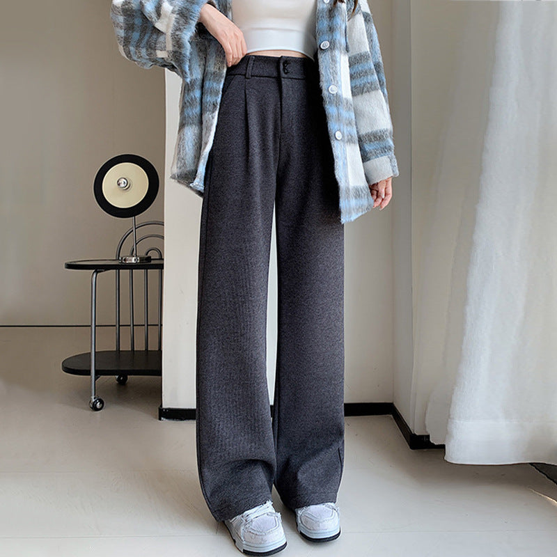 Women's Wide-Leg Creased Trousers Chic & Stil
