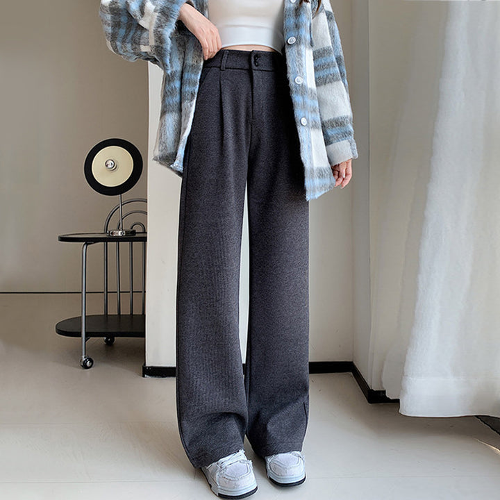 Women's Wide-Leg Creased Trousers Chic & Stil