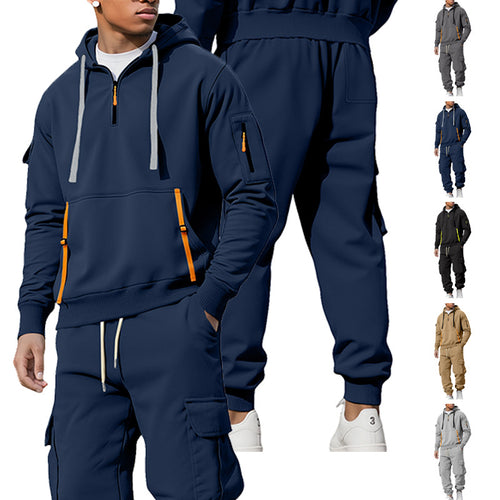 Functional sports set for men with hood and practical pockets Lune London