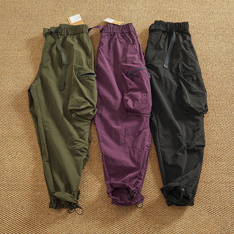 Men's cargo pants with practical pockets and elastic waistband Lune London