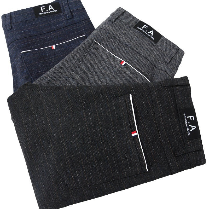 Modern chino trousers for men with elastic waistband and side pockets Lune London
