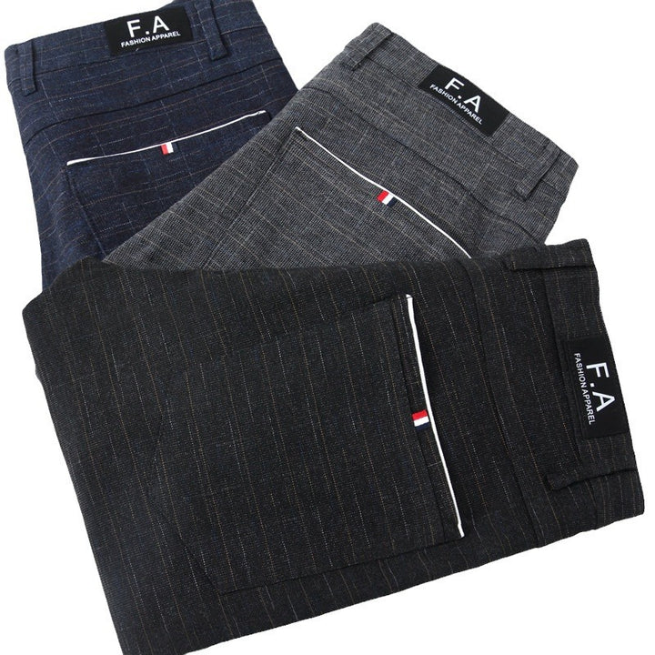 Modern chino trousers for men with elastic waistband and side pockets Lune London