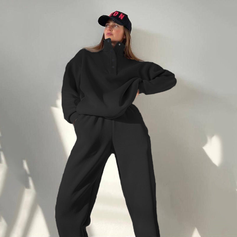 Women comfortable and stylish hoodie with snap button closure Lune London