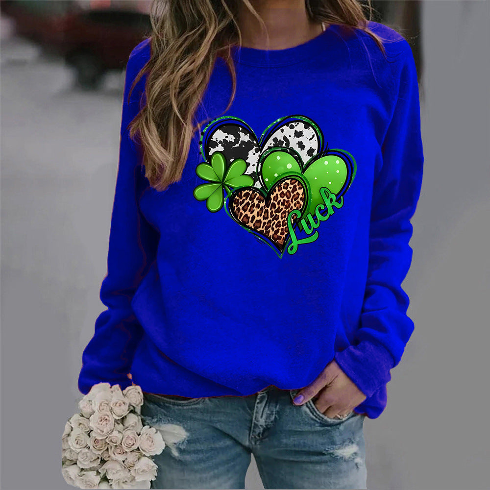 Sweat-shirt femme avec design de cœur créatif et motif accrocheur Chic & Stil