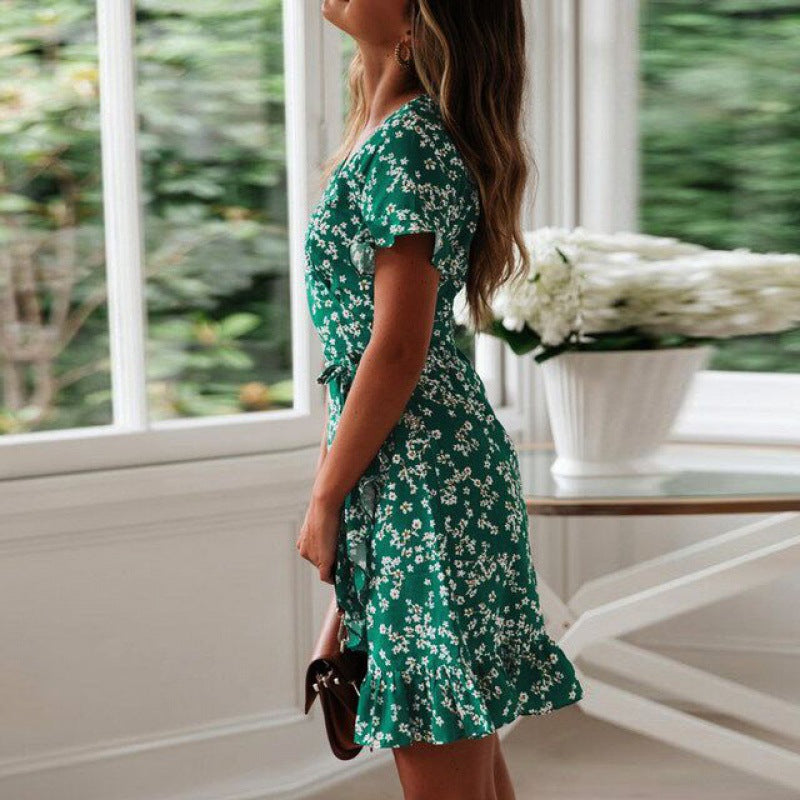 Lune London floral wrap dress for women
