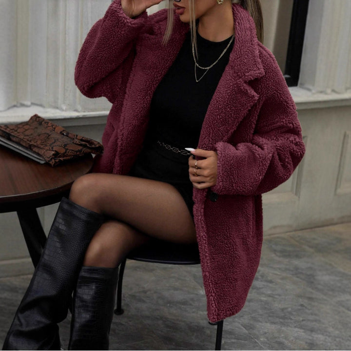 Veste douillette pour femmes en matériau teddy Chic & Stil