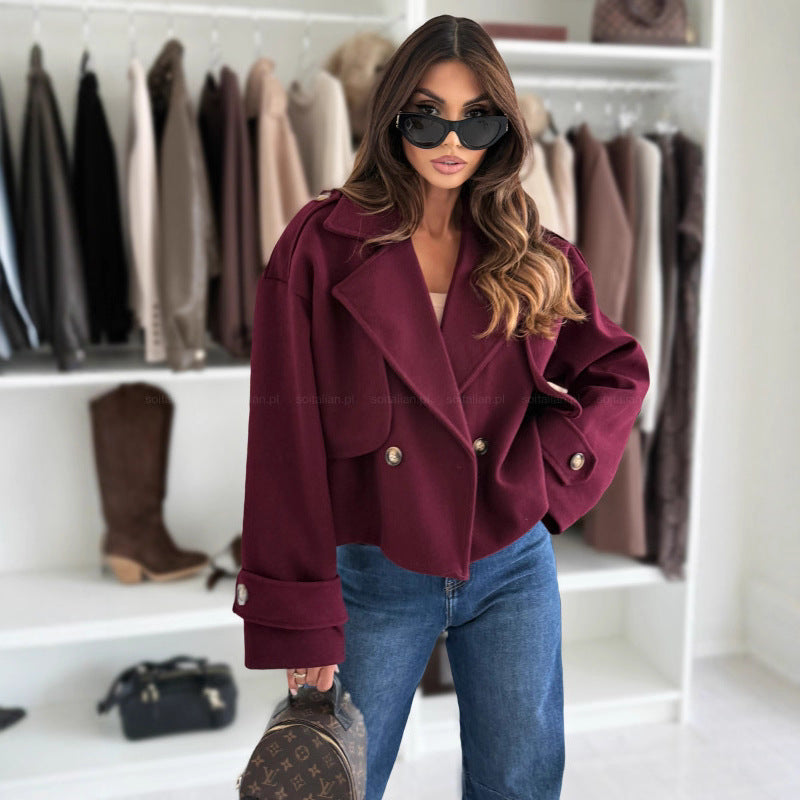 Oversized jacket for women with double row of buttons Lune London