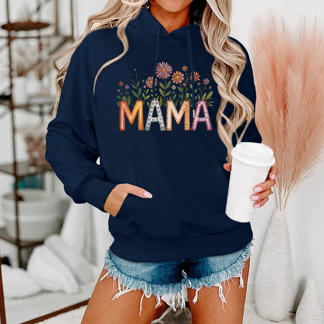 Haut de femme à capuche avec imprimé floral et lettrage inspirant Chic & Stil