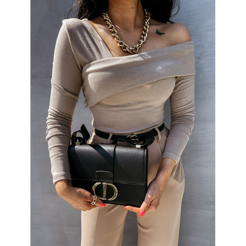 Asymmetrical one-shoulder t-shirt for women Lune London