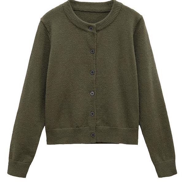 Knit jacket for women with button placket in high-quality material Lune London