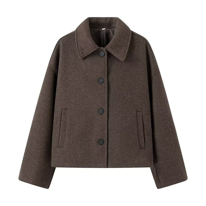 Women's Cropped Wool Jacket with Modern Cut and Practical Pockets Lune London