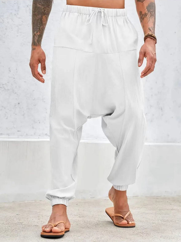 Casual pants for men with elastic waistband and side pockets Lune London