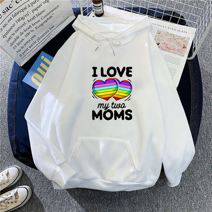 Women's hoodie with colorful heart design Chic & Stil