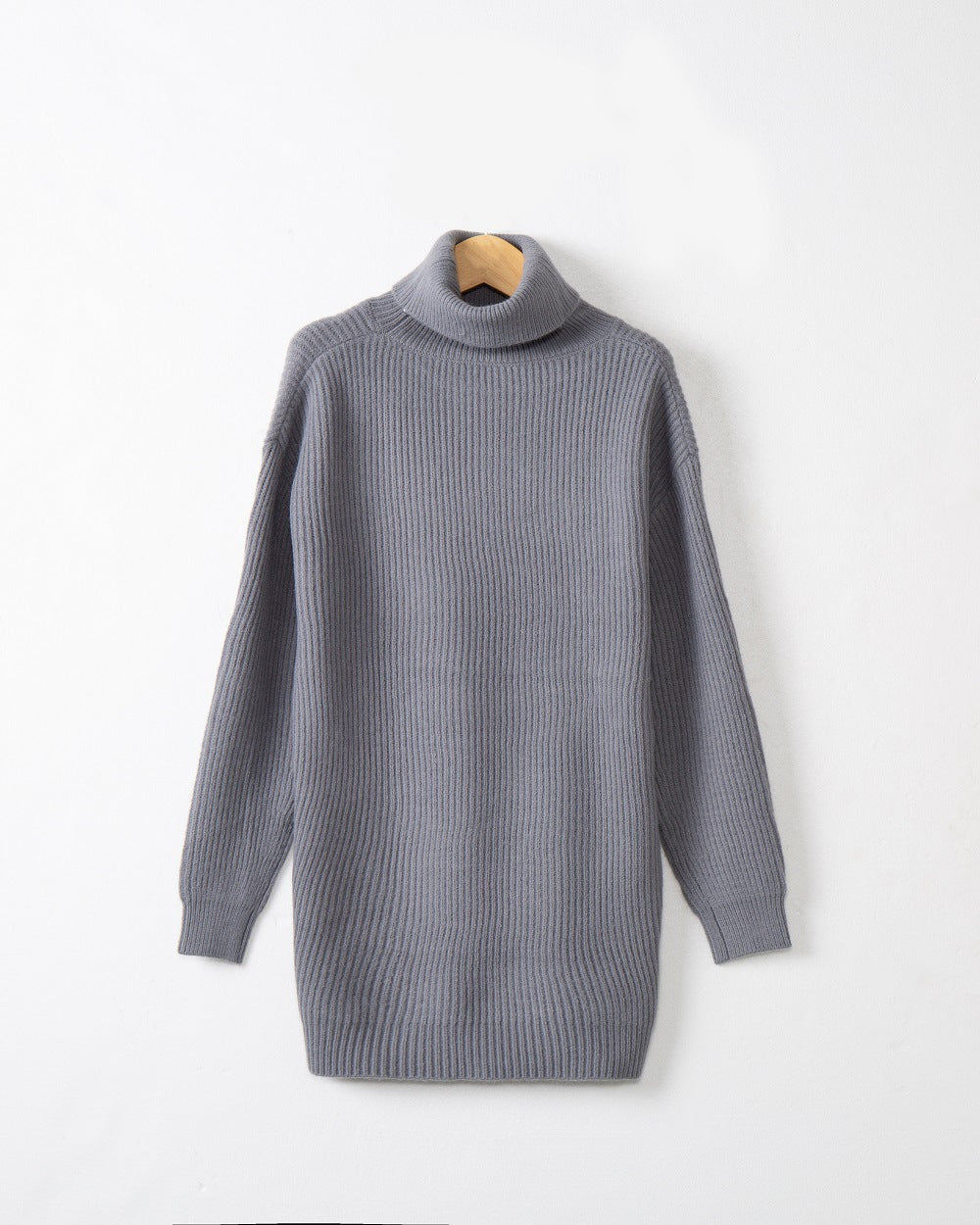 Thick knit dress for women with high collar and loose fit Lune London