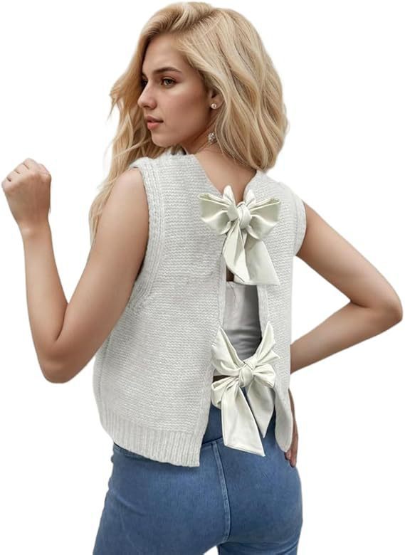 Knitted jacket with ribbon details for women Lune London