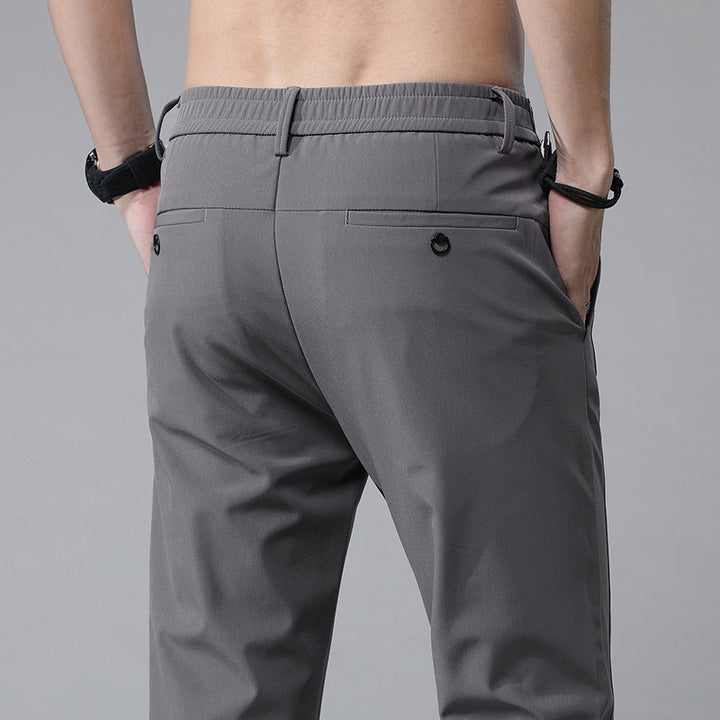 Modern chinos for men with elastic waistband and practical pockets Lune London