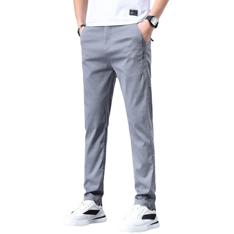Pantalon stretch confortable pour hommes avec ceinture élastique et poches zippées latérales Lune London