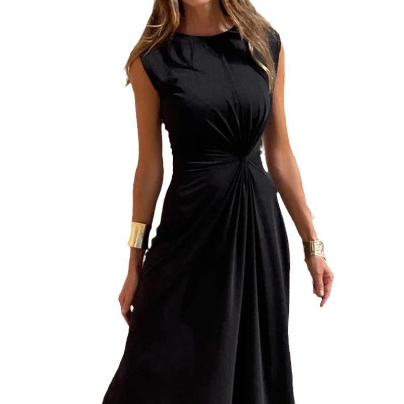 Women's Maxi Dress with Elegant Knot Detail and Flowing Cut Chic Und Stil