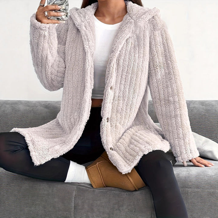 Soft fleece hooded jacket for women Lune London