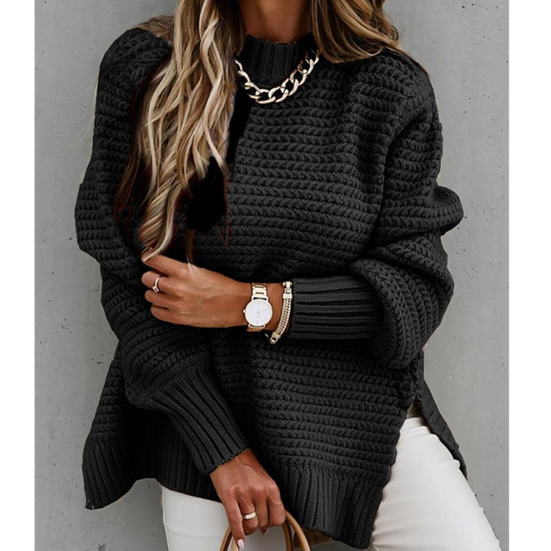 Chunky knit sweater for women with a trendy twisted pattern and a relaxed fit Lune London