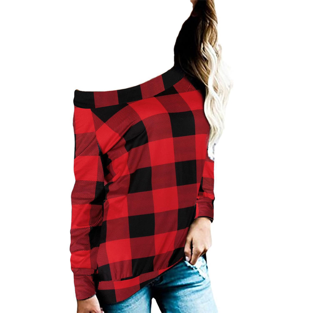 Women’s top with off-shoulder design and trendy leopard pattern Lune London