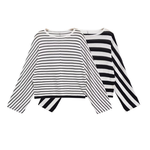 Ladies oversized striped sweater Lune London