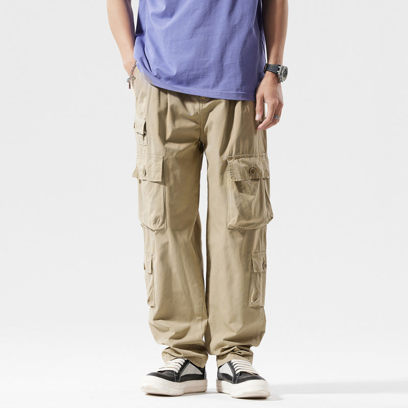 Pantalon cargo pour hommes avec plusieurs poches et taille élastique Lune London