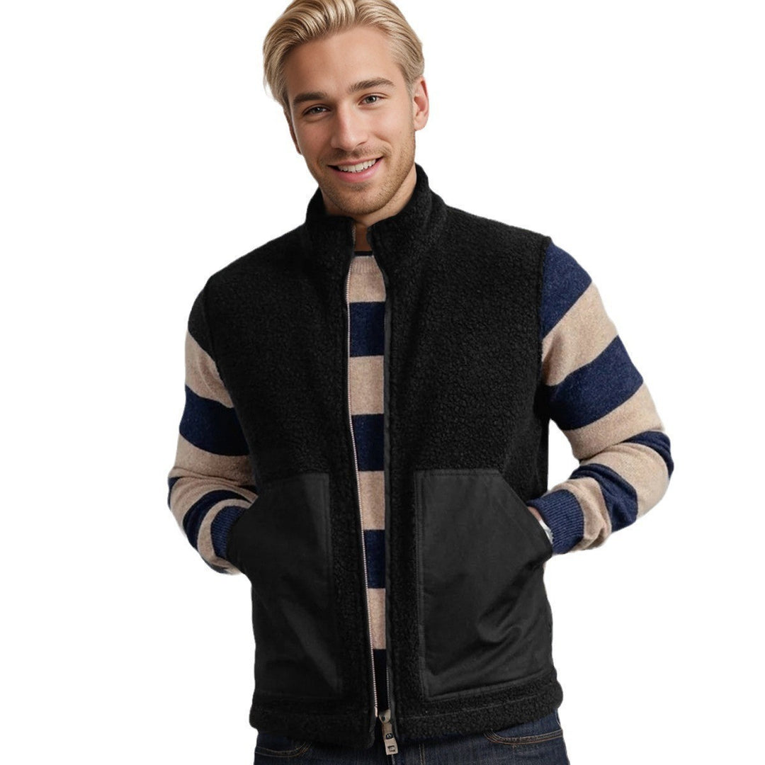 Fleece vest for women with high collar and soft pockets Lune London