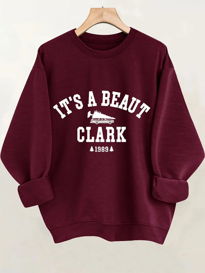 Sweat-shirt pour femmes avec lettrage décontracté et coupe confortable Chic & Stil