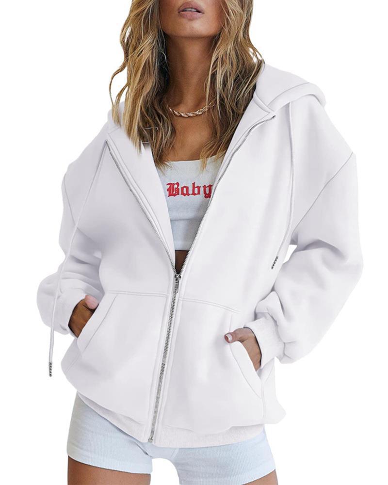 Ladies Zip-Up Hoodie Chic and Style