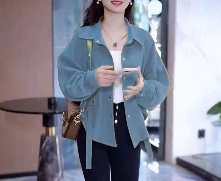 Veste décontractée pour femme en coton velouté Chic & Stil