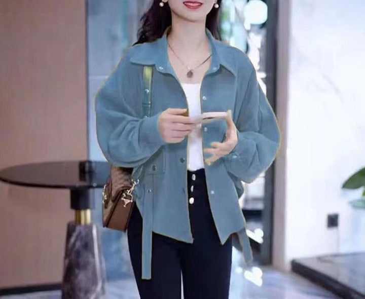 Veste décontractée pour femme en coton velouté Chic & Stil
