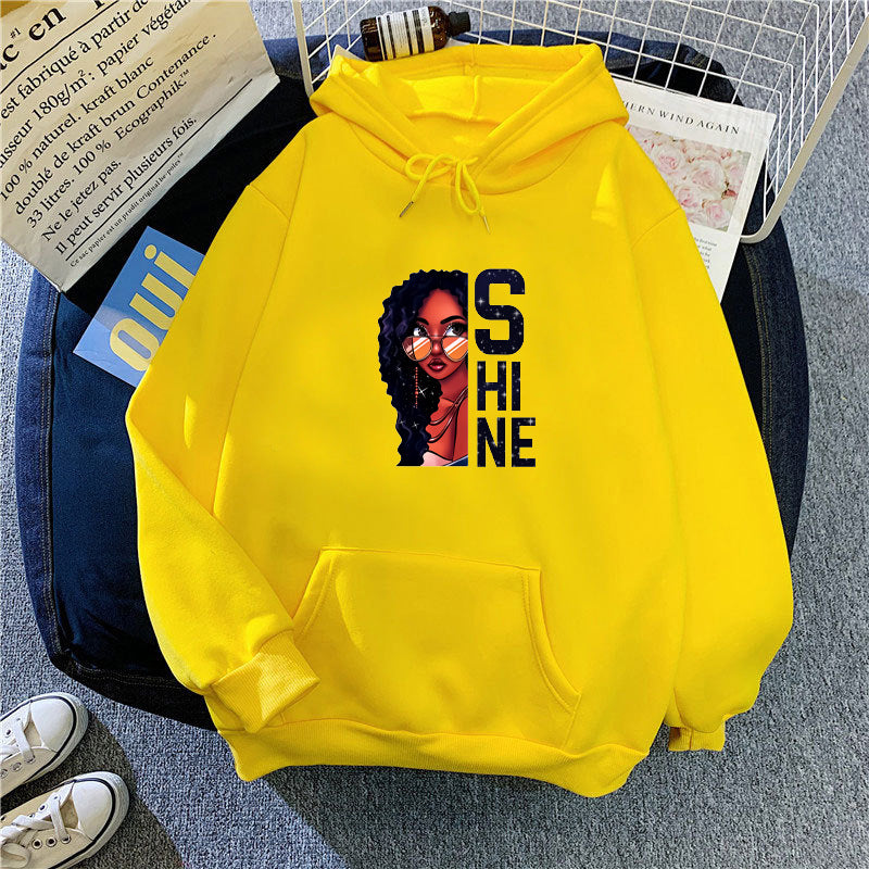 Women's hoodie with creative female design Chic & Stil