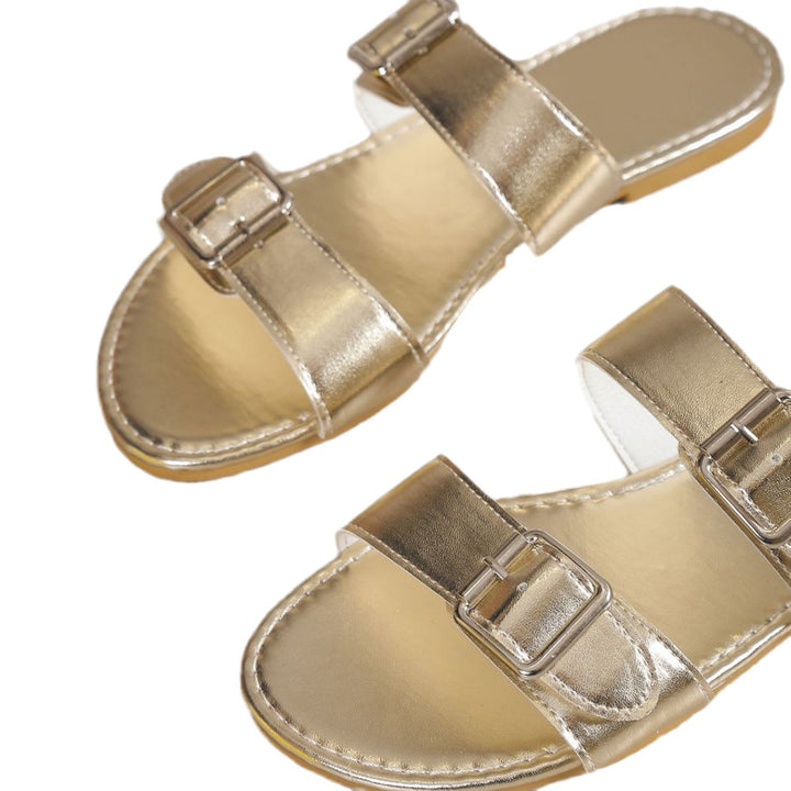 Women's sandals with adjustable buckles and comfort sole Lune London