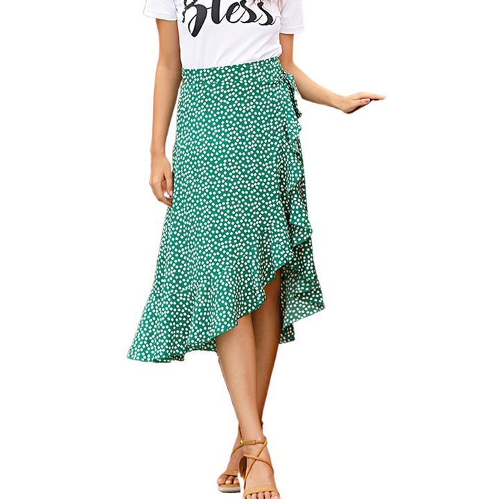Women Midi Skirt Ruffle Lune London
