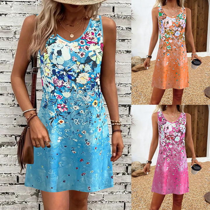 Lune London Floral Print A-Line Dress for Women