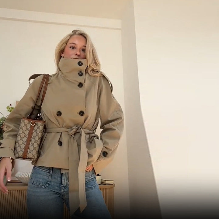 Lune London belted trench coat for women with a fitted cut