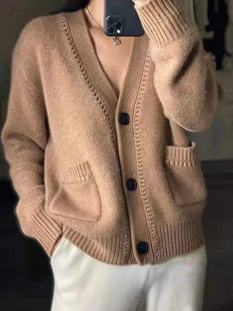 Womens knitted jacket in a casual oversized style Lune London