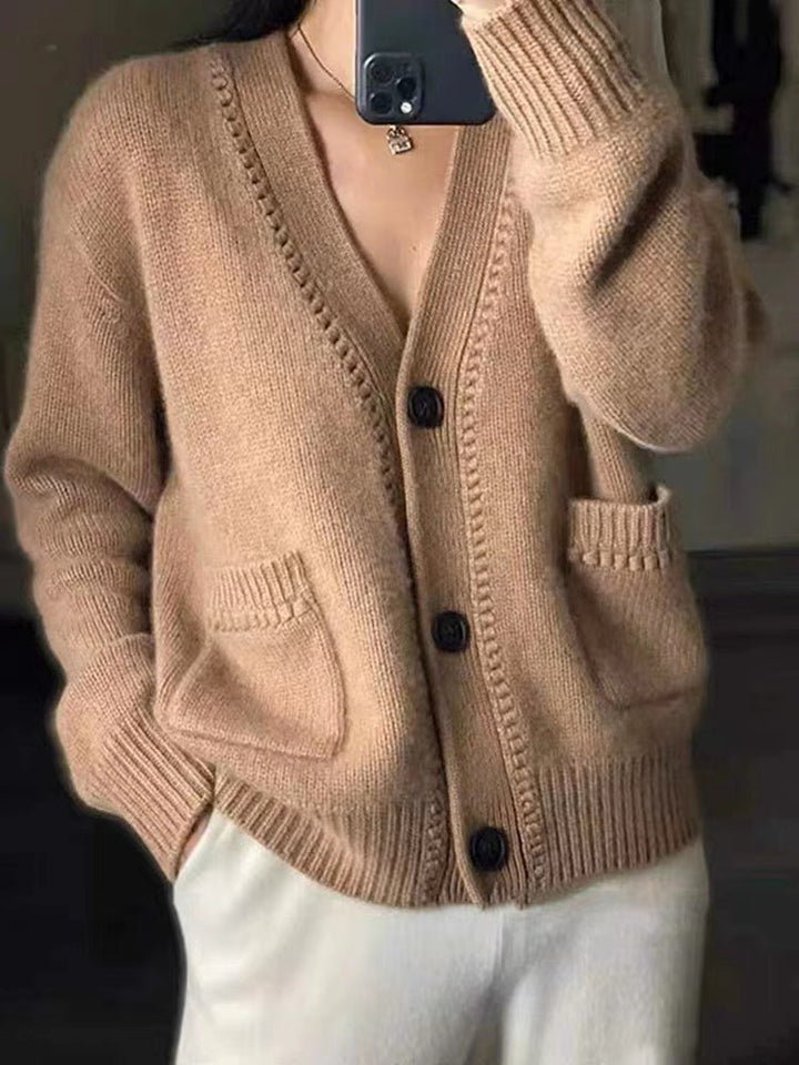 Womens knitted jacket in a casual oversized style Lune London