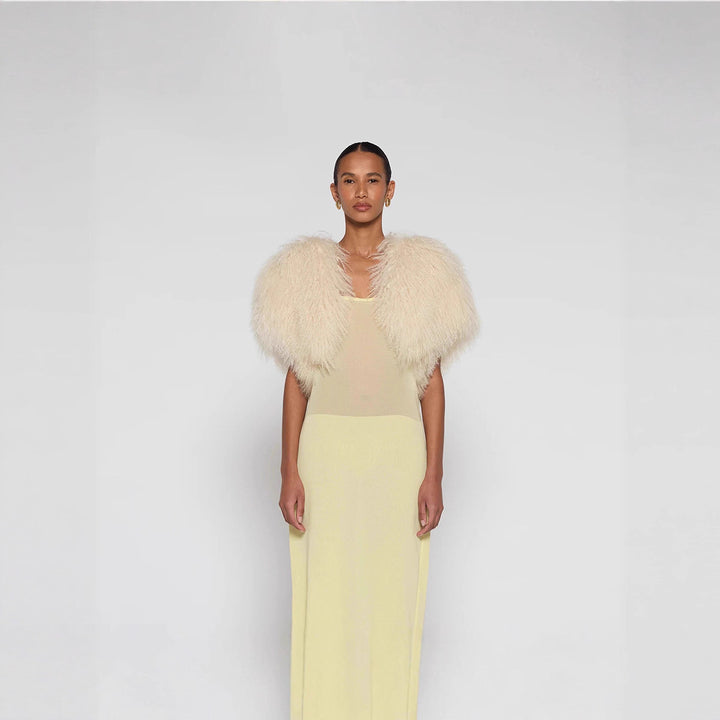 Lune London extravagant voluminous faux fur jacket for women