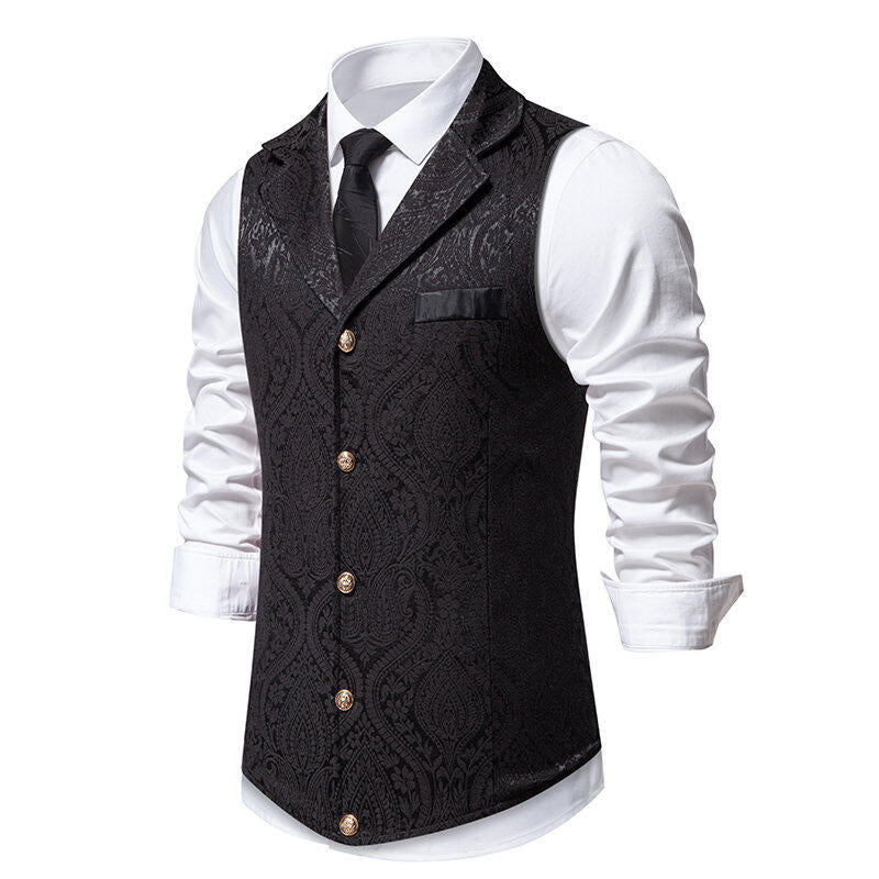 Elegant suit vests for men with a fine floral pattern and a high-quality finish Lune London