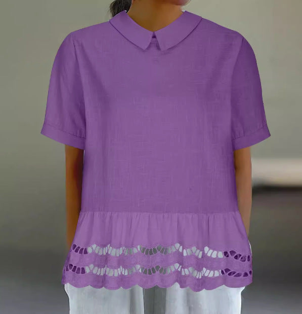 Elegant lace hem blouse Lune London for women