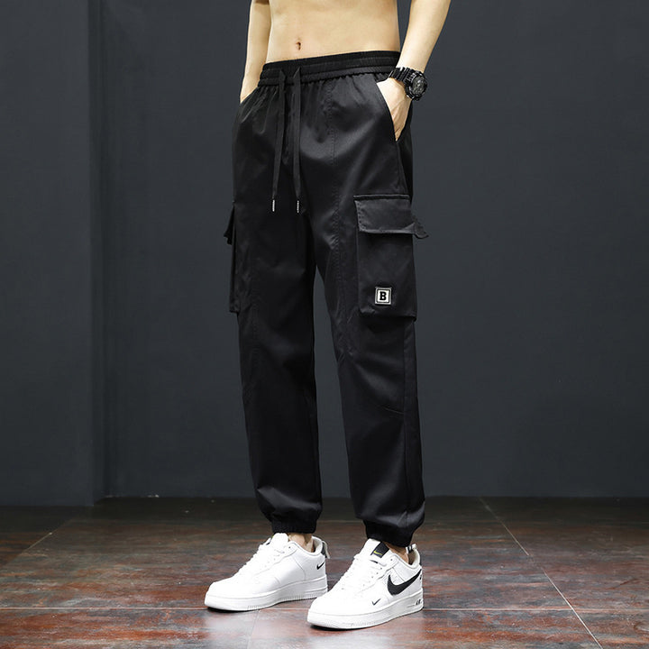 Pantalon cargo pour hommes avec taille élastique et poches pratiques Chic und Stil
