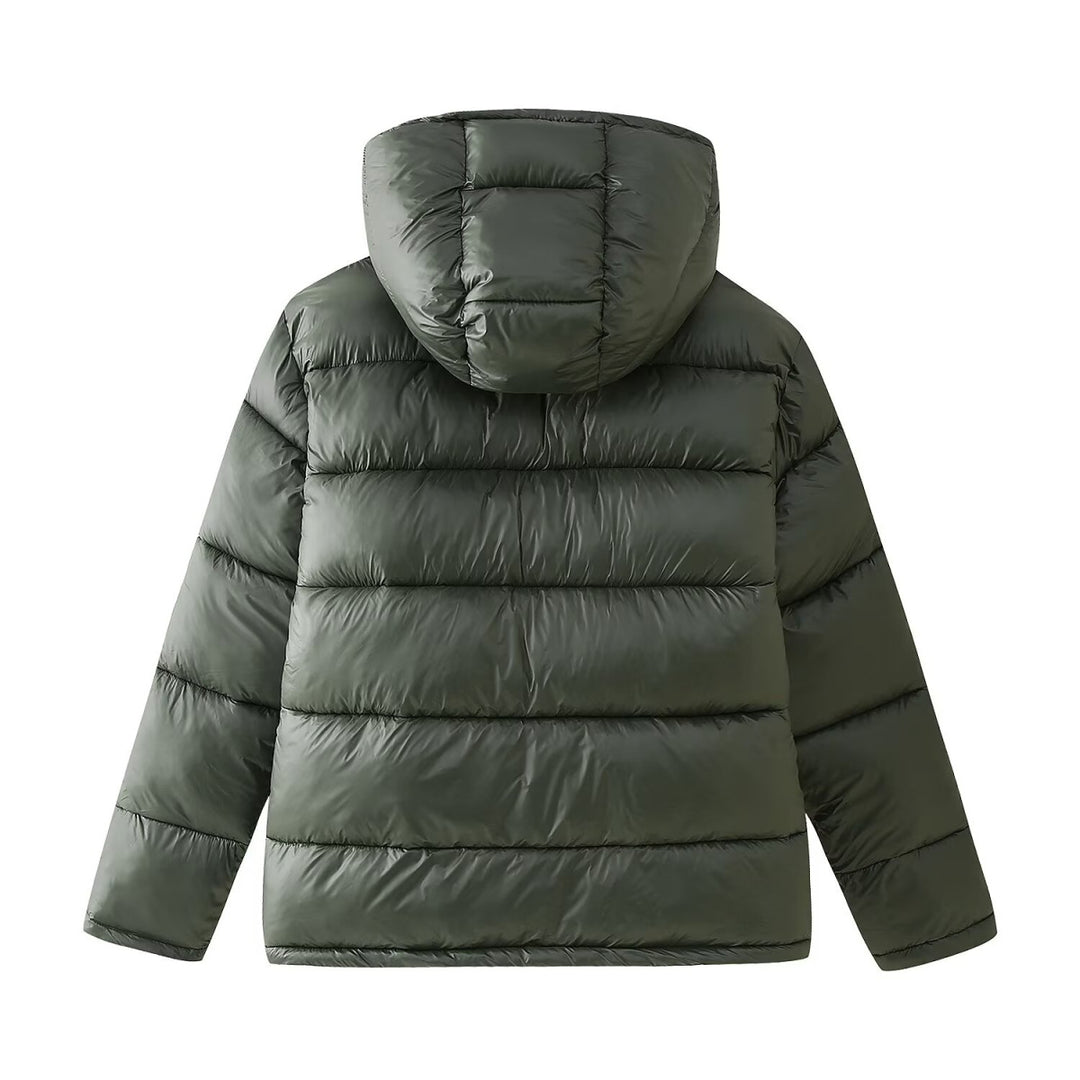 Women quilted hooded jacket with elegant quilting Lune London