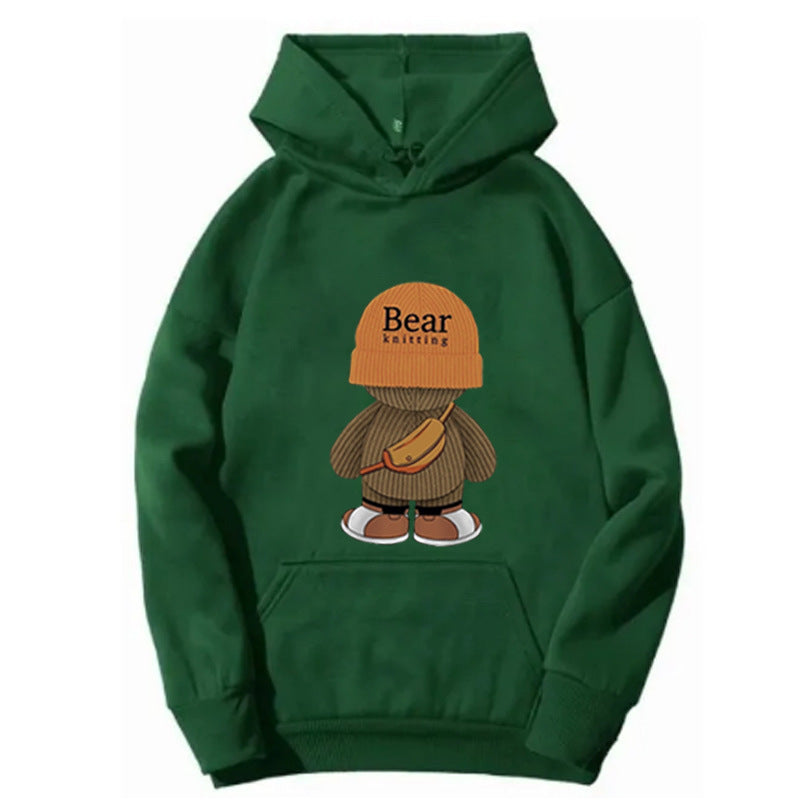 Women's hoodie with playful bear design and high-quality fleece Chic & Stil