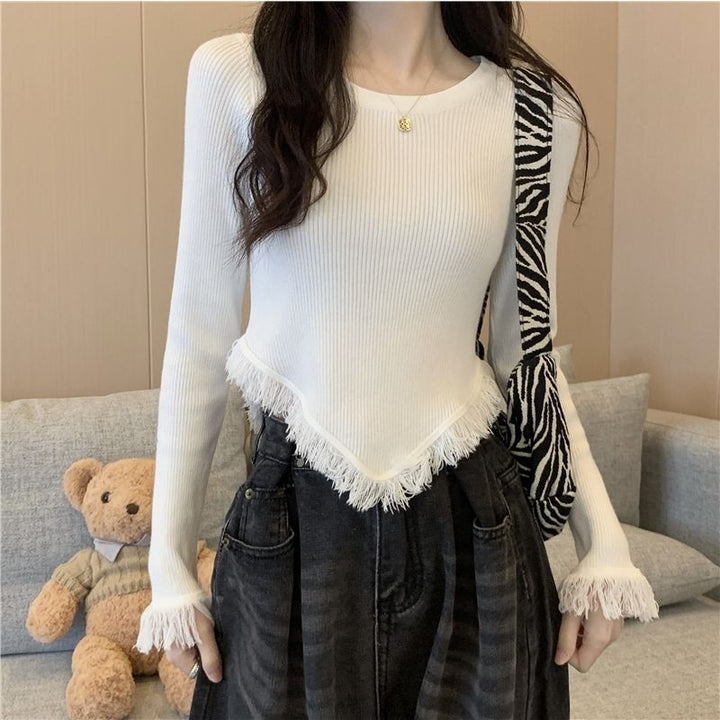 Pull tricoté pour femme avec franges Chic & Stil
